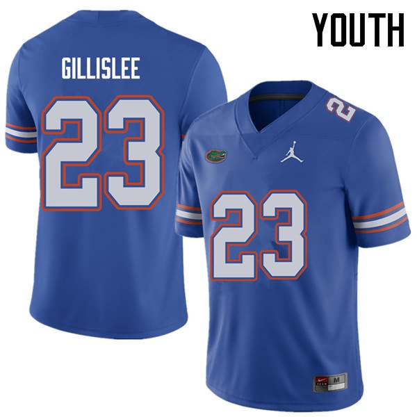 NCAA Florida Gators Mike Gillislee Youth #23 Jordan Brand Royal Stitched Authentic College Football Jersey XIB2764UI